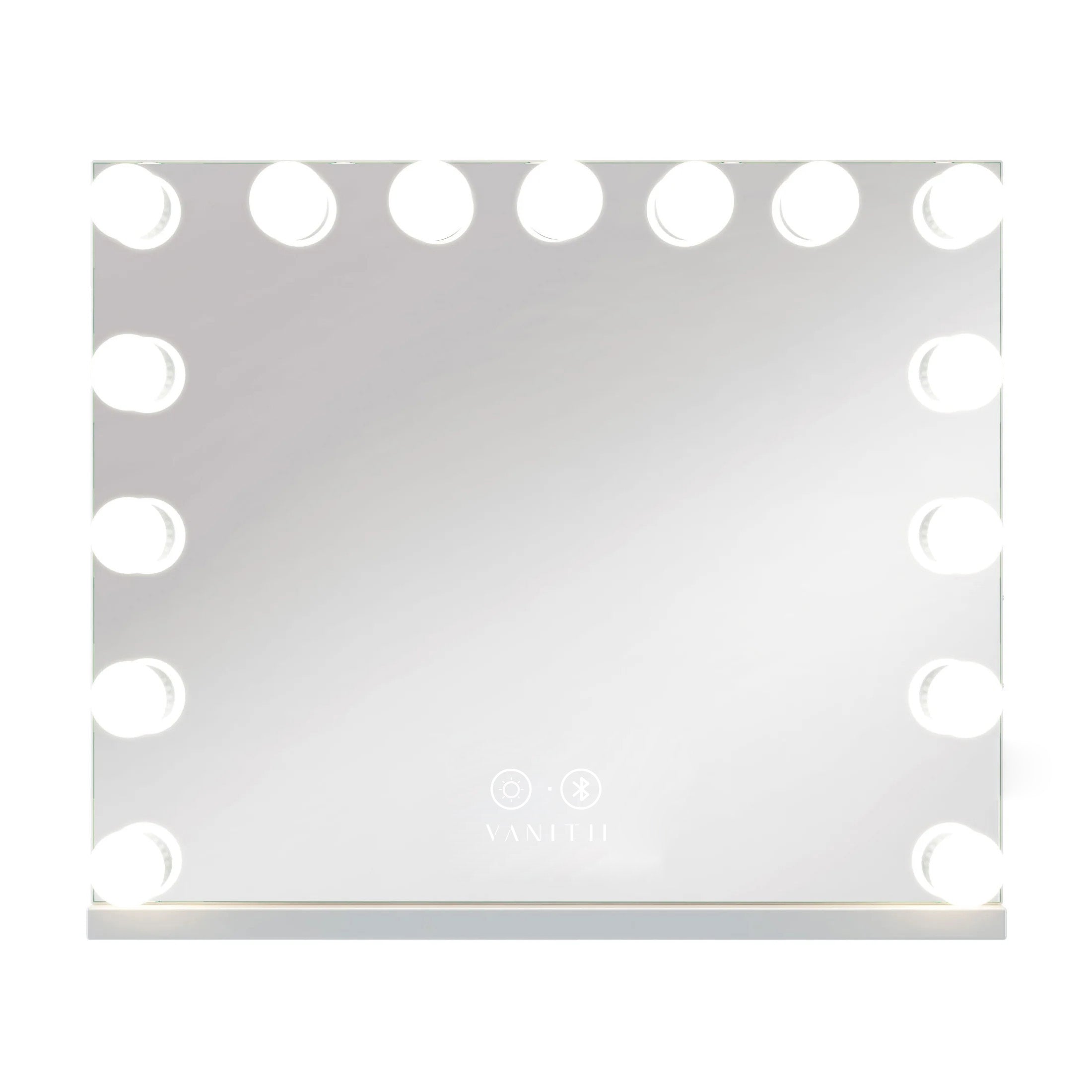 VANITll Marilyn Vanity Mirror features 15 detachable LED bulbs,built in Bluetooth speakers,USB and Type-C charging ports,detachable mirror base and so on.