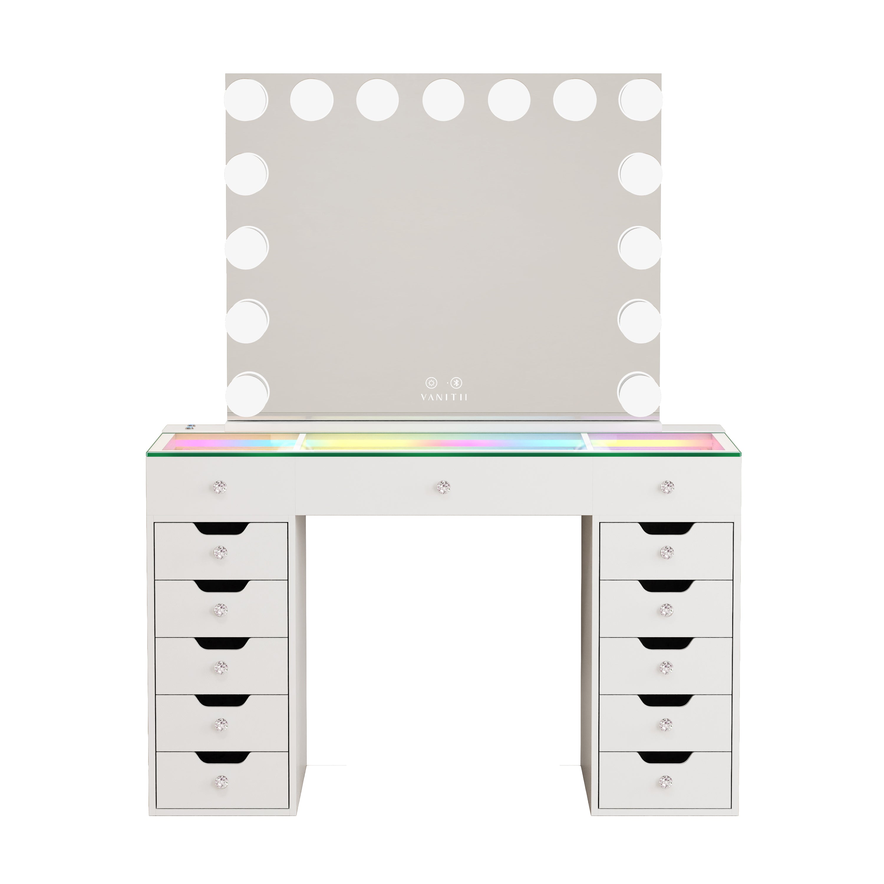 VANITII Mini Eva-RGB Vanity Desk Pro with Marilyn Mirror