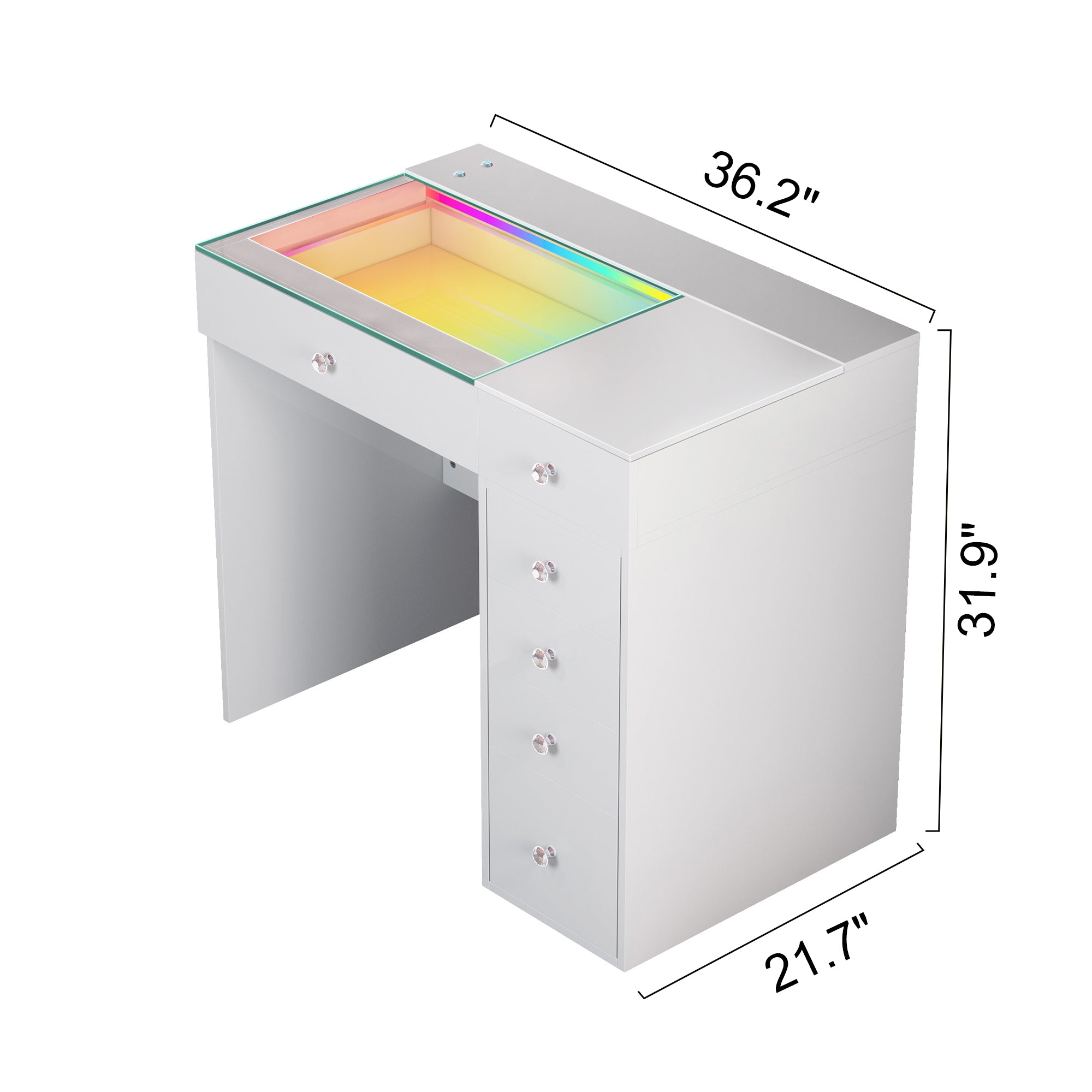 Size of VANITII Mini Diana Vanity Desk