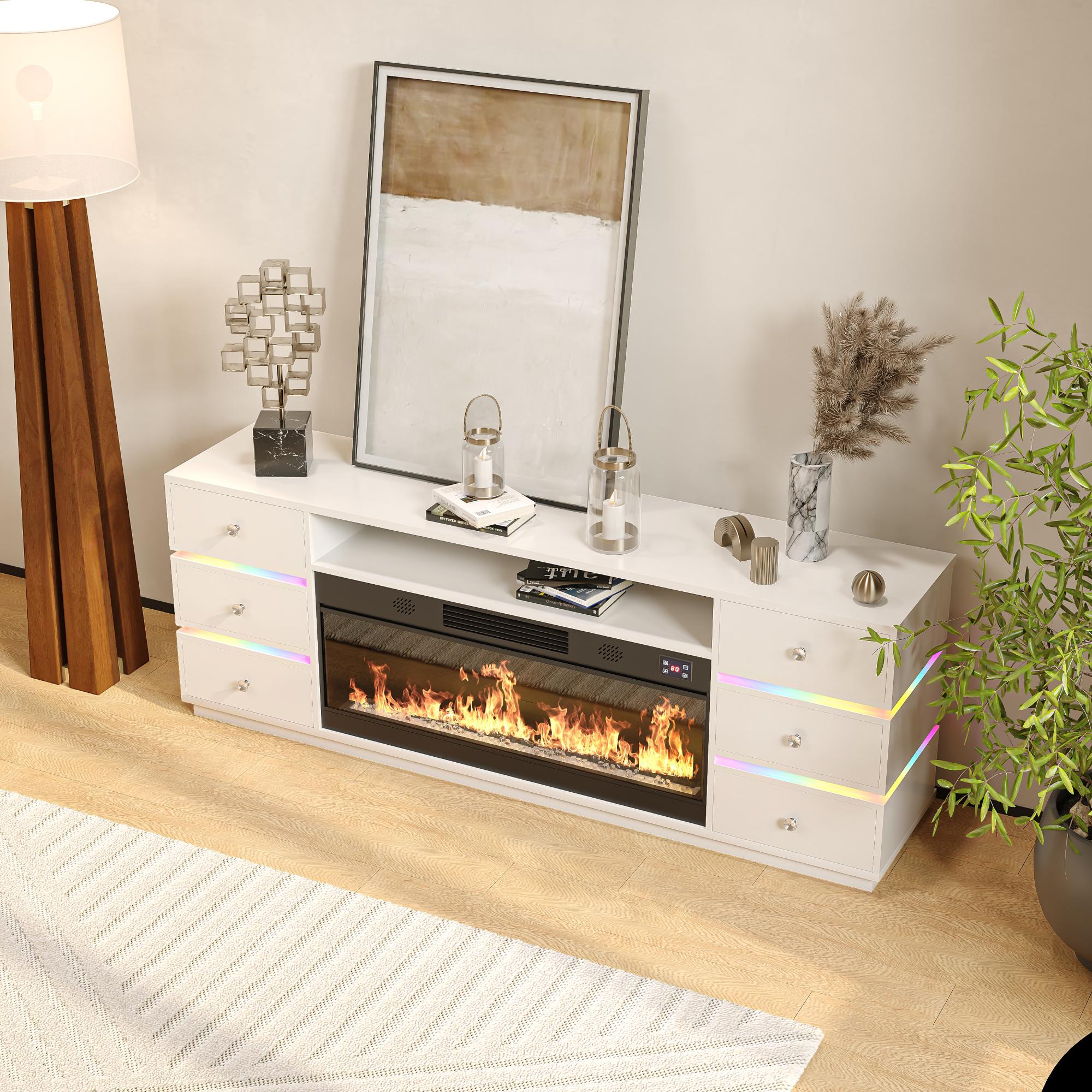 VANITII NOVA TV Stand with Fireplace