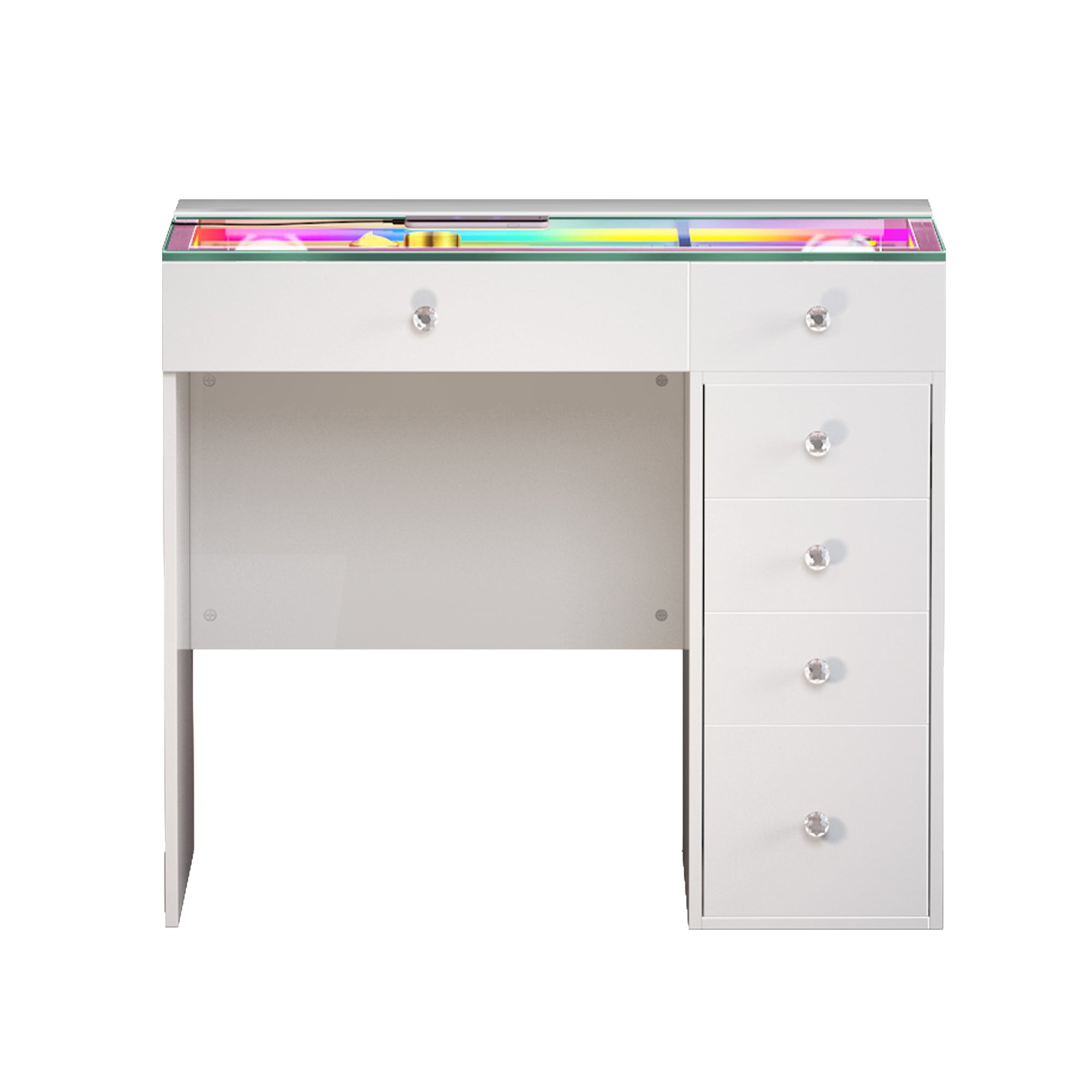 VANITII Mini Diana Vanity Desk- 6 Storage Drawers