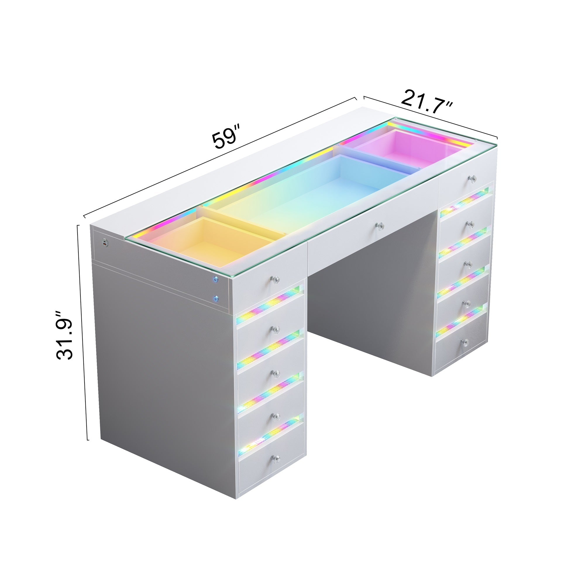 Size of VANITII Fenair Vanity Desk