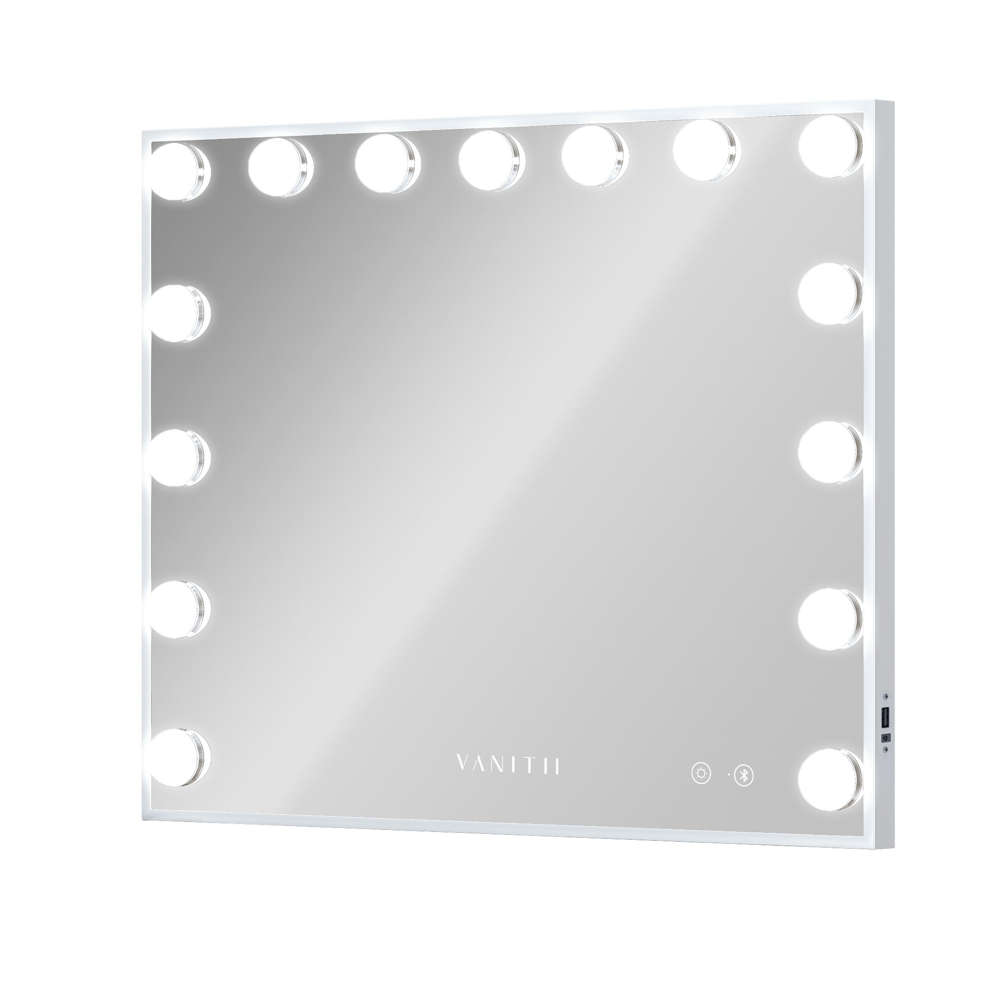 Mary Hollywood Vanity Mirror with 15 dimmable LED bulbs and smart touch controls