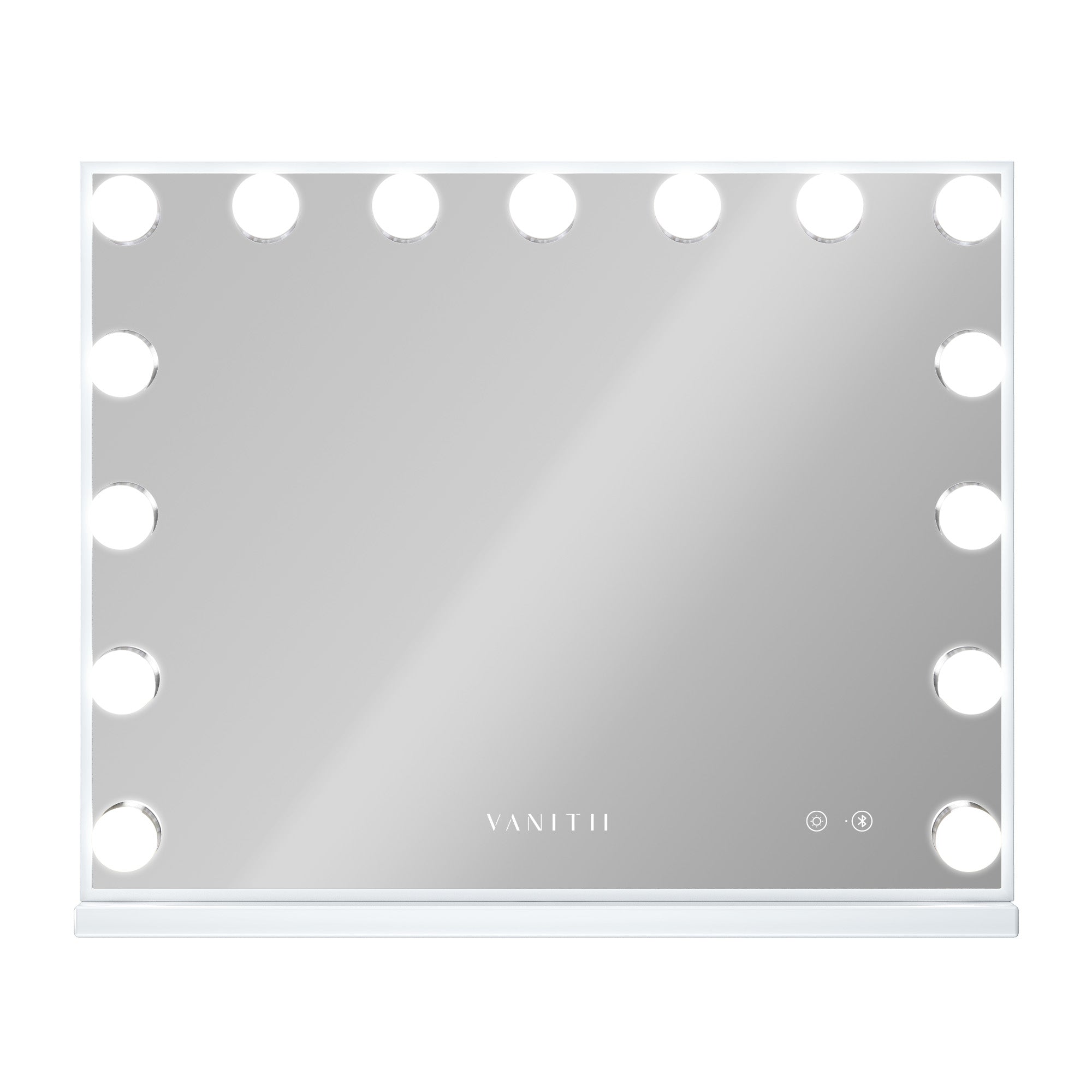 Mary Hollywood Vanity Mirror with 15 adjustable LED lights and touch controls