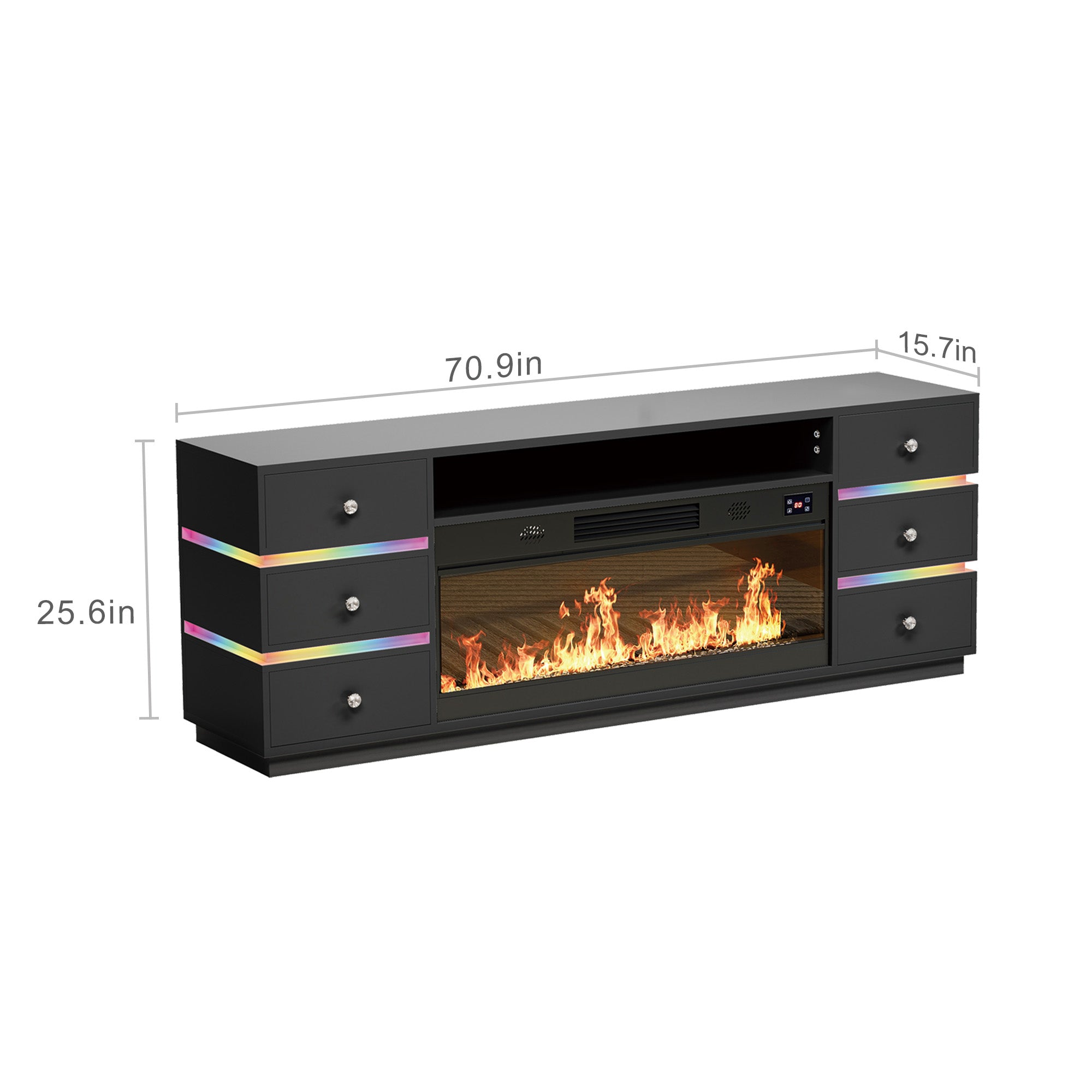 VANITII NOVA TV Stand with Fireplace
