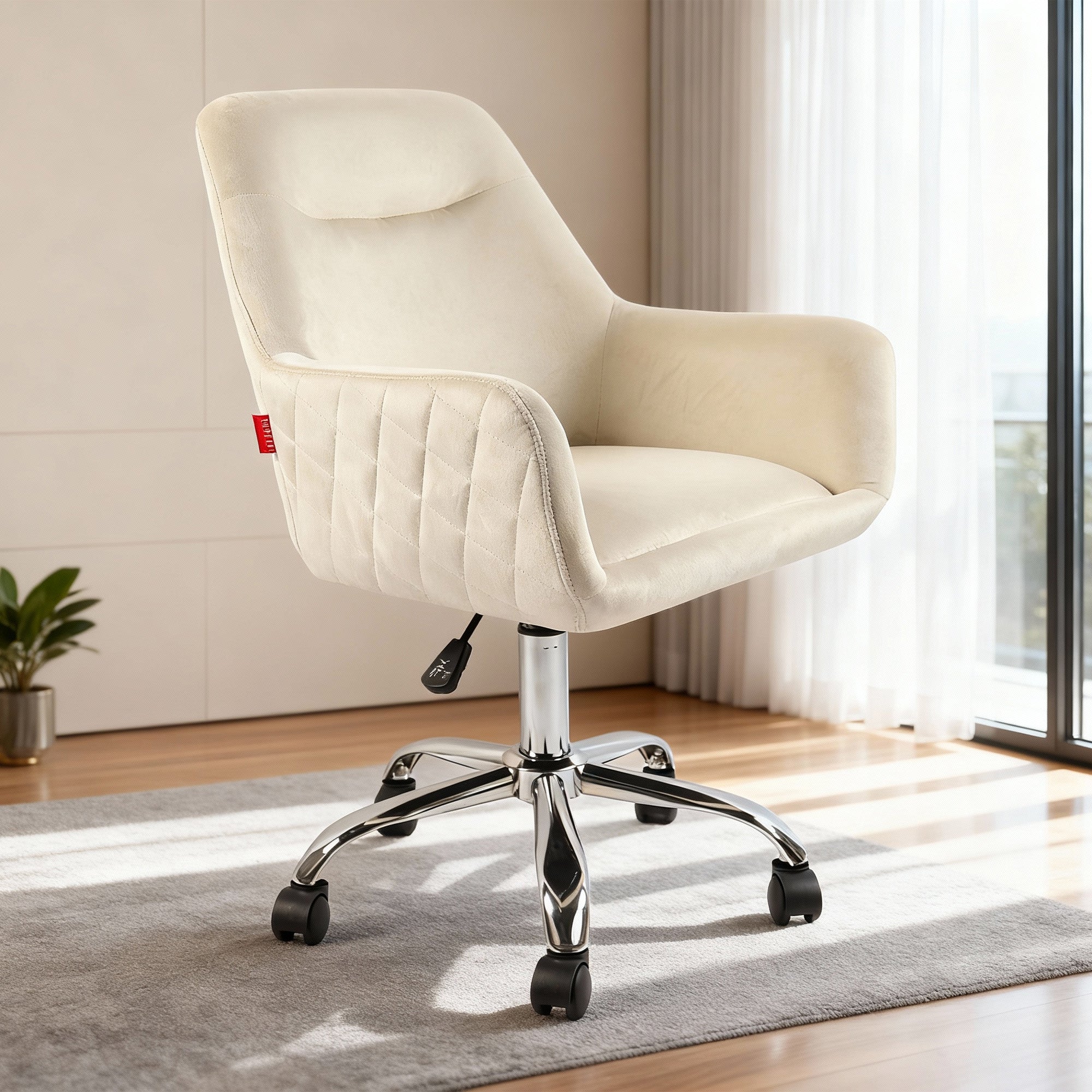 Daisy Beige Swivel Vanity Chair.Place it in the bedroom. It is both beautiful and practical.