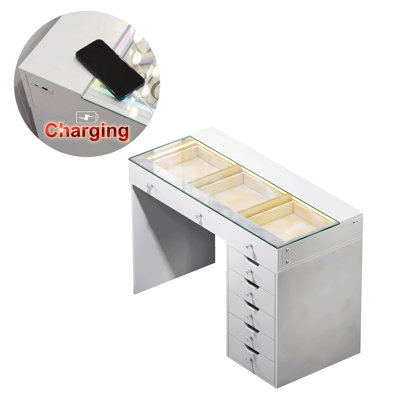VANITII Diana Vanity Desk Pro- 8 Storage Drawers