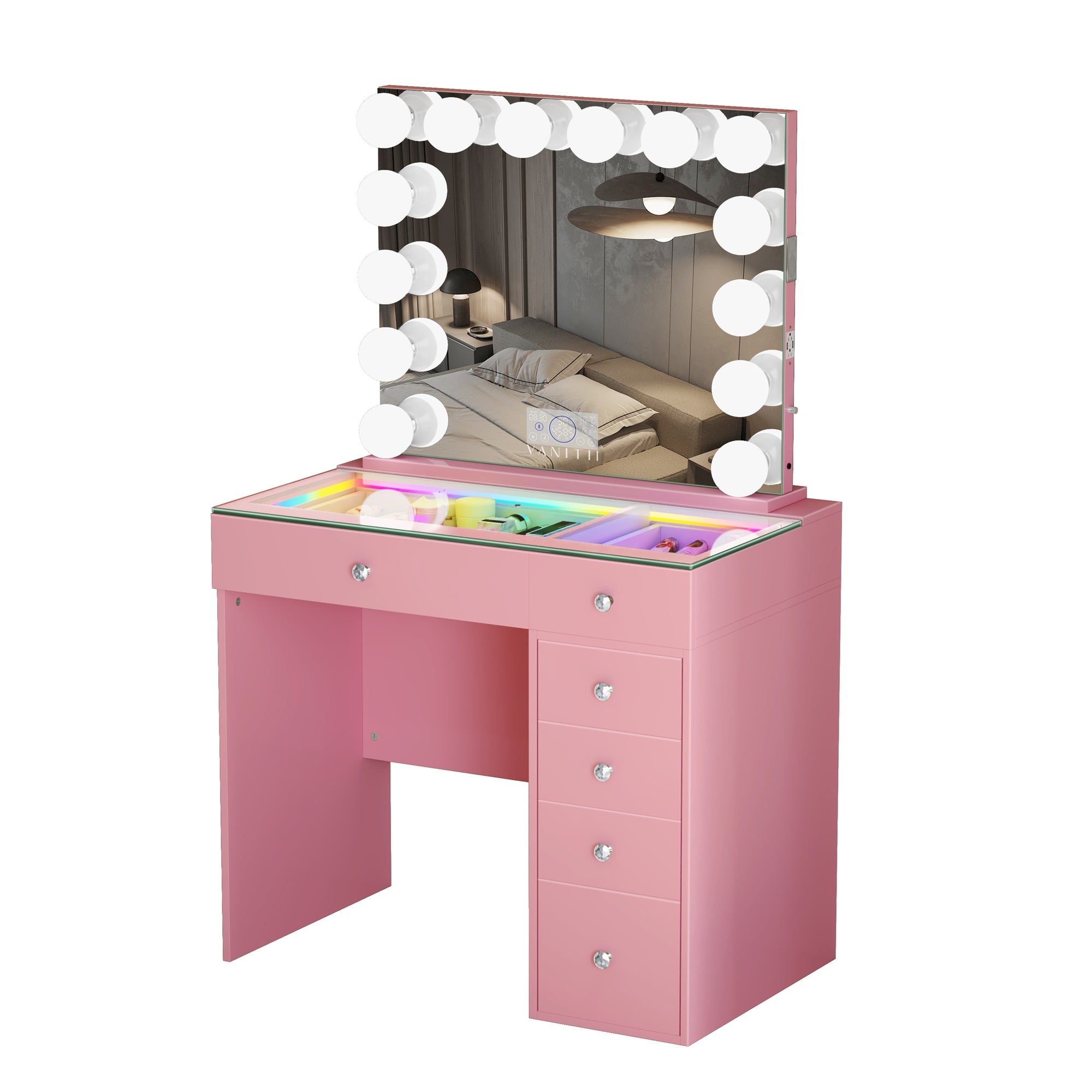 VANITII Pink Mini Diana Vanity Set