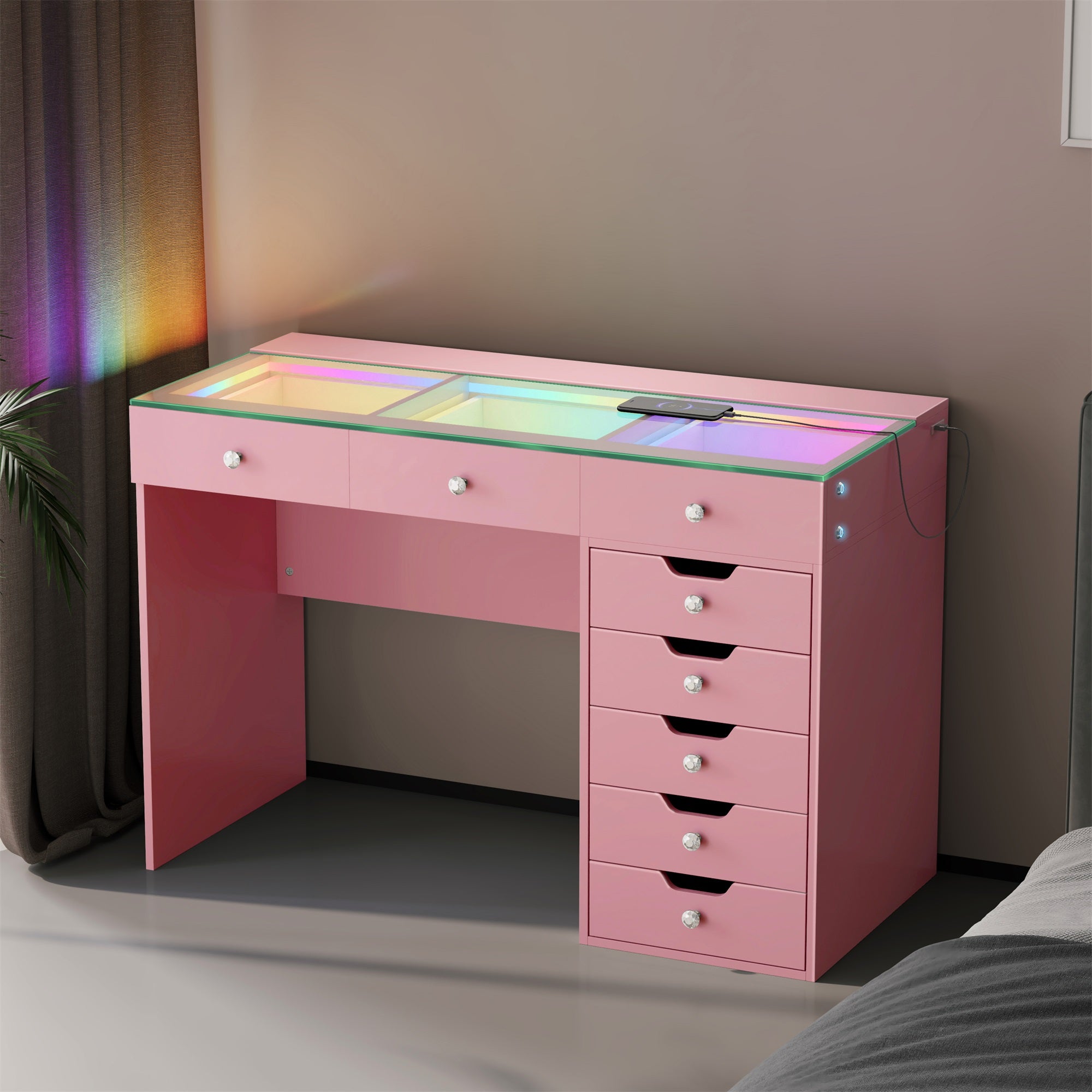 VANITII Diana Vanity Desk Pro- 8 Storage Drawers