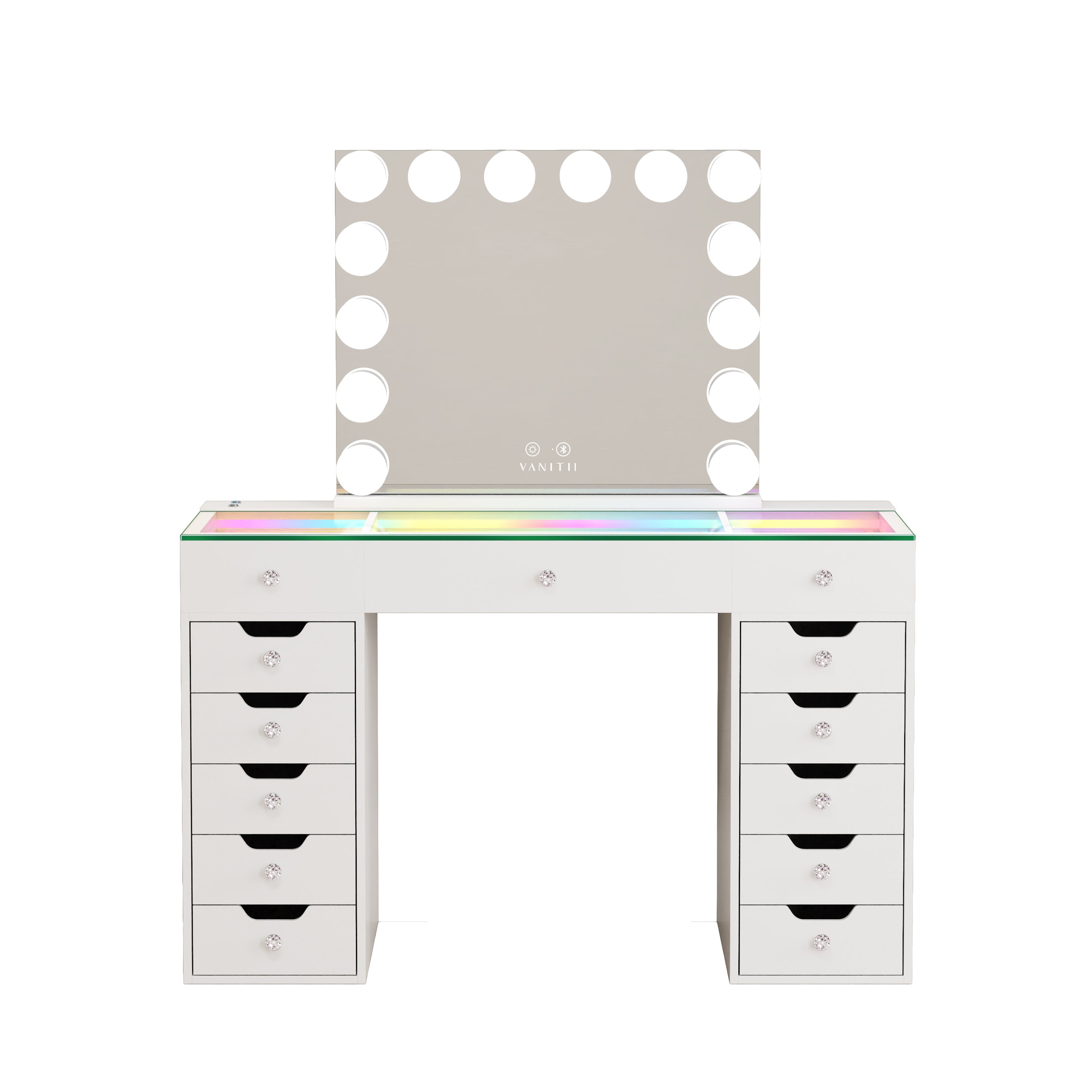 VANITII Mini Eva-RGB Vanity Desk Pro with Marilyn Mirror