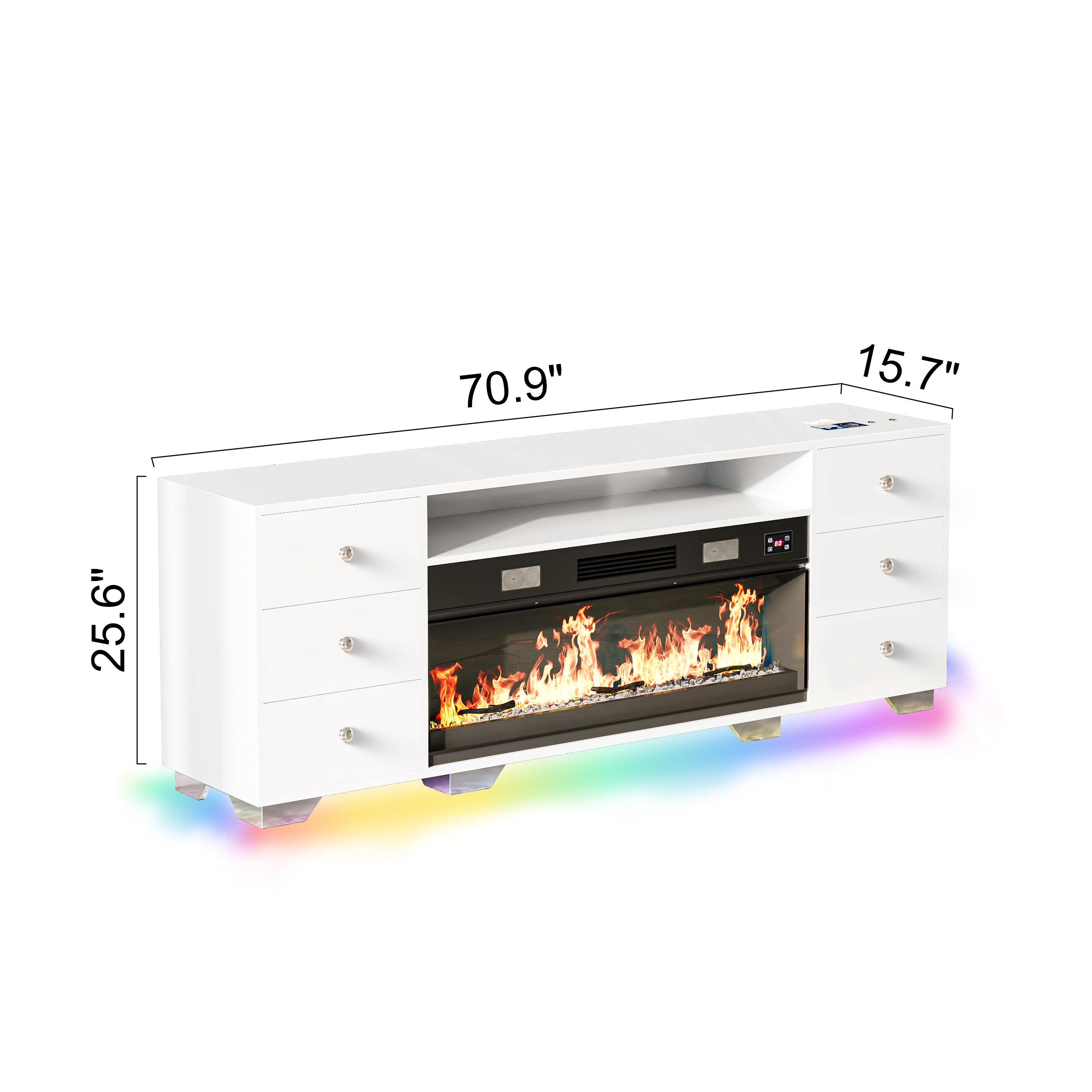 Size of VANITIII TV Stand Fireplace