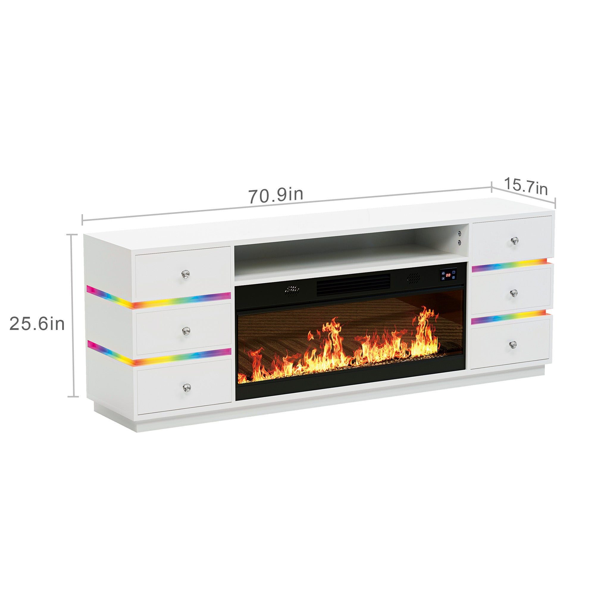 VANITII NOVA TV Stand with Fireplace