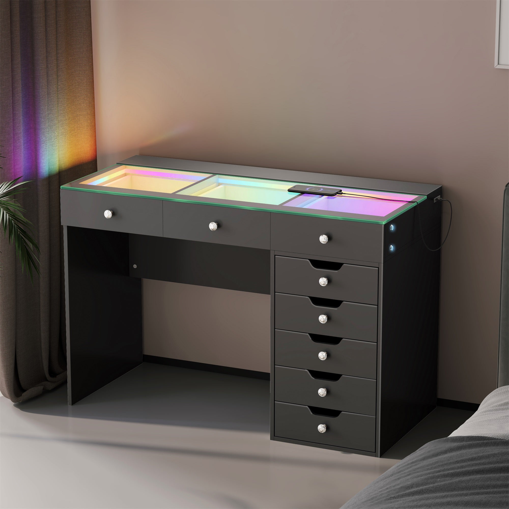 VANITII Diana Vanity Desk Pro- 8 Storage Drawers