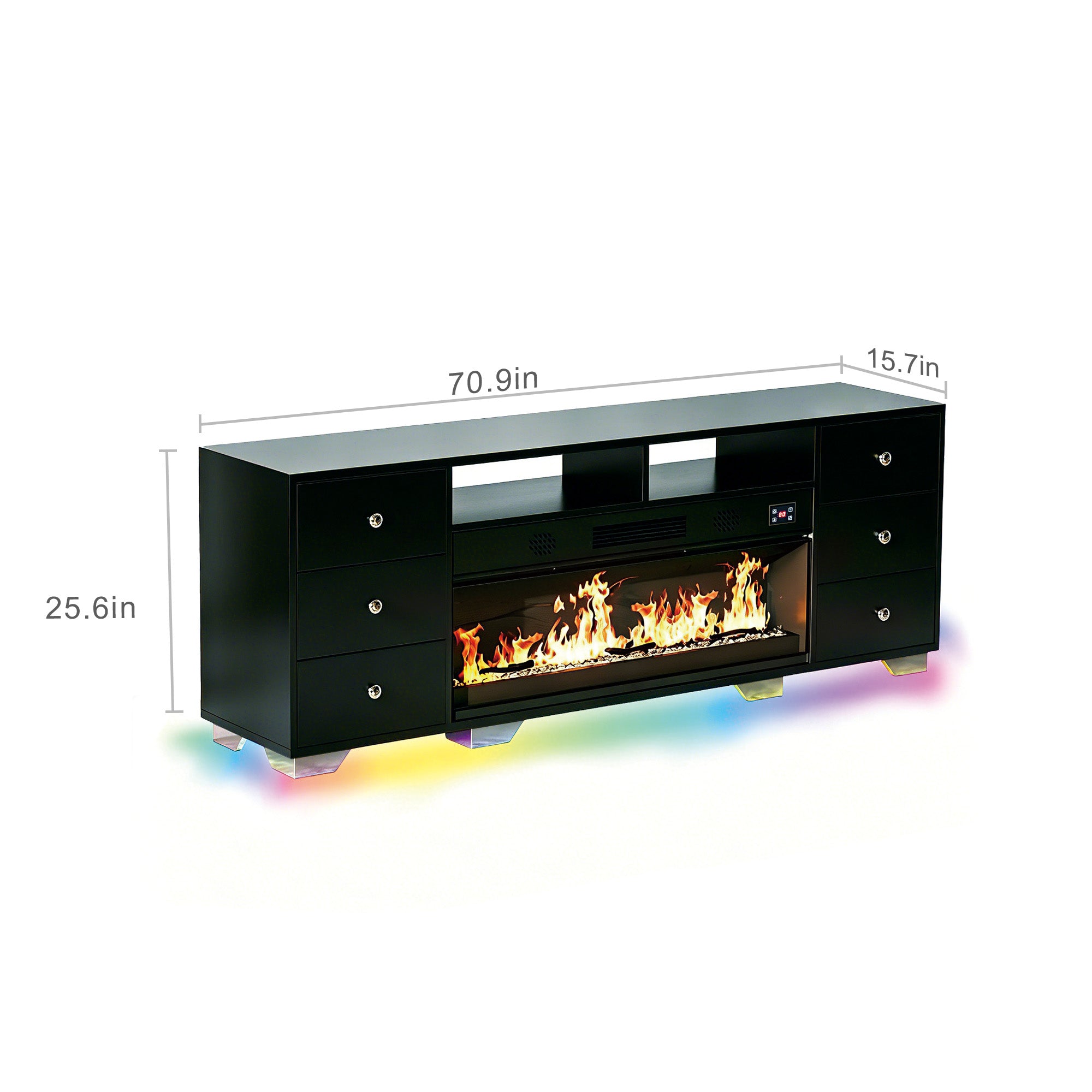 VANITII Sofia TV Stand with Fireplace (KD)