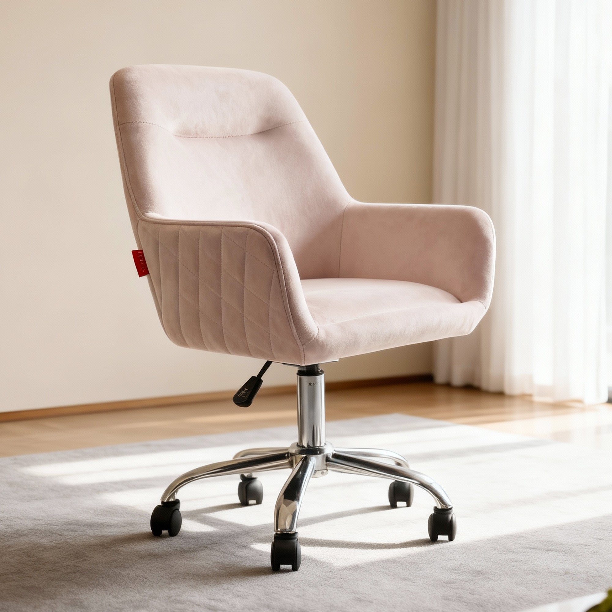 Daisy Pink Swivel Vanity Chair.Place it in the bedroom. It is both beautiful and practical.